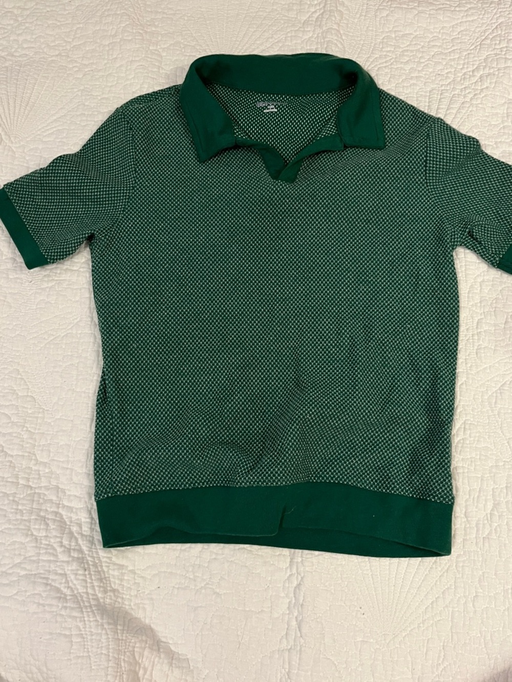Boys size 8 Old Navy Green Patterned Polo Shirt